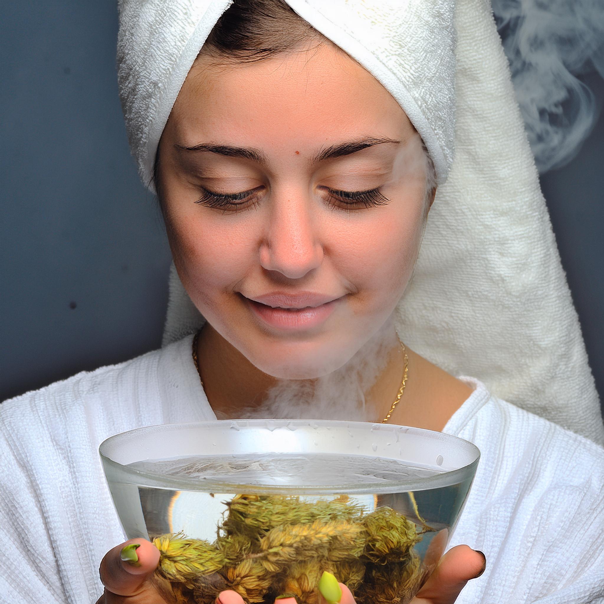 DIY Hopfen-Gesichtsdampfbad